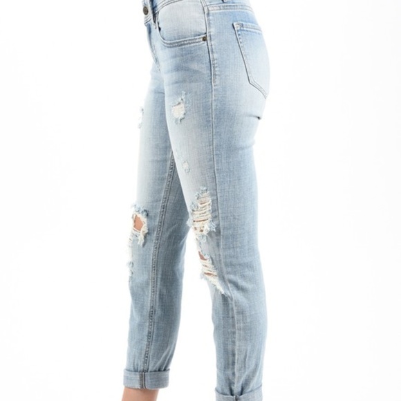 nwt EUNINA MIA DENIM CROPPED distressed jeans 1-15 - Picture 3 of 4